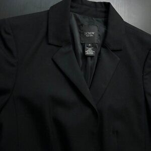 J.‎ Crew Two Button Jacket Blazer in Super 120s Wool Size 4Black